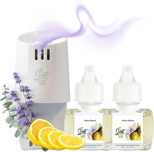 Miniatura 32 de Scent Fill Kit de Ambientador Enchufable con Forma de Árbol de Navidad (Abeto Fraser Bálsamo y Abeto Sicómoro), 2 Recambios + Difusor