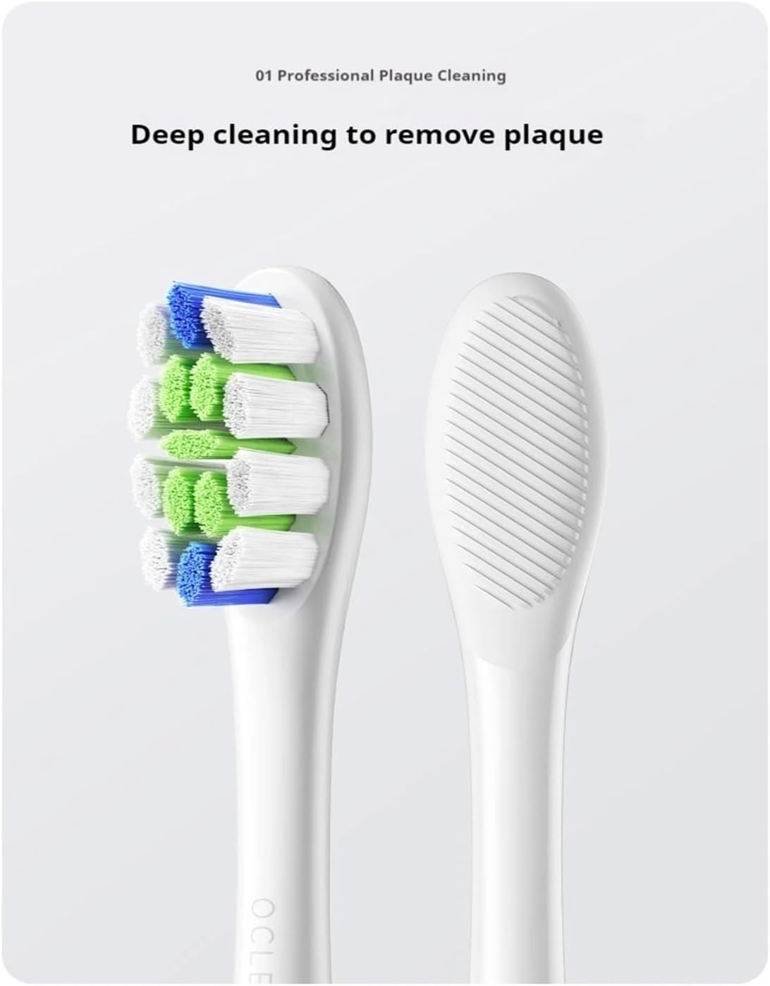 6 Pcs Replacement Brush Heads，Compatible for Oclean Flow/X PRO Elite/X /F1/Z1/One/ Air2 Sonic Electric Toothbrush Nozzles