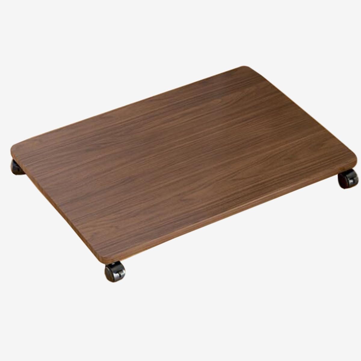 IEOWY Rolling Printer Stand with Lockable Wheels, Movable Printer Copier Shelf, Square Wooden Design, Ideal for Home or Office