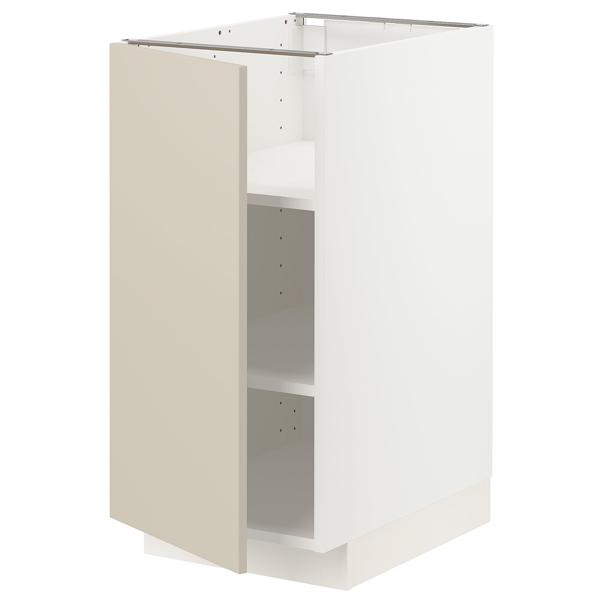 Meuble bas METOD étagères blanc Havstorp beige 40 x 60 cm caisson de cuisine bas