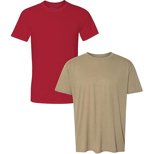 Gildan Men's Moisture Wicking Polyester Performance T-Shirt, 2-Pack