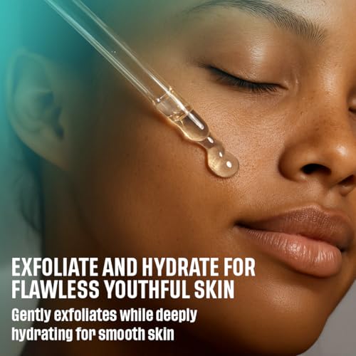 Amour de Moi 2% BHA AHA Liquid Salicylic Acid Exfoliant - Gentle Peel, Pore Minimizer, Face Exfoliator for blackheads, wrinkles with Hyaluronic acid - Fragrance-Free Hydrating for All Skin Types, 2oz