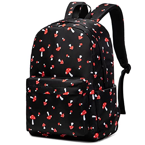 Mushroom School Backpack for Girls Womens, School Bags Collge Bookbags Laptop Backpacks for Kids Teens Adults