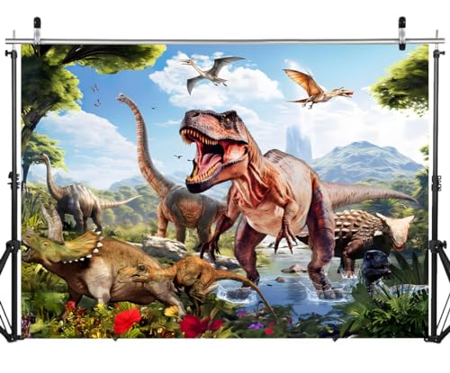Fondo de fotografía dinosaurios tropical 7x5ft HDXXSC miniatura 1