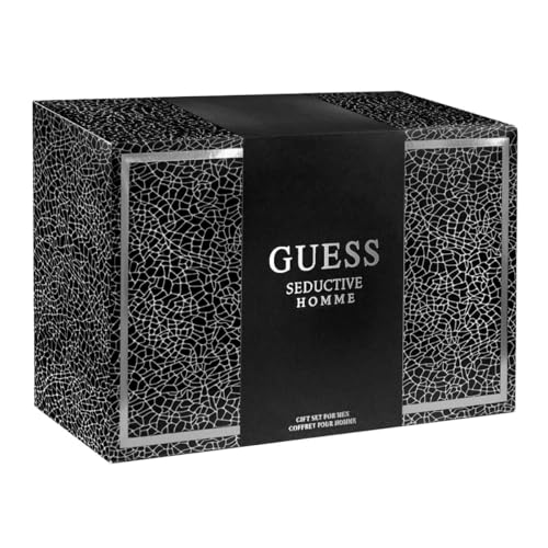Guess Seductive Homme Men Gift Set (Eau de Toilette 100ml + Shower Gel 100ml + Body Spray 170g + Pouch) - Image 3