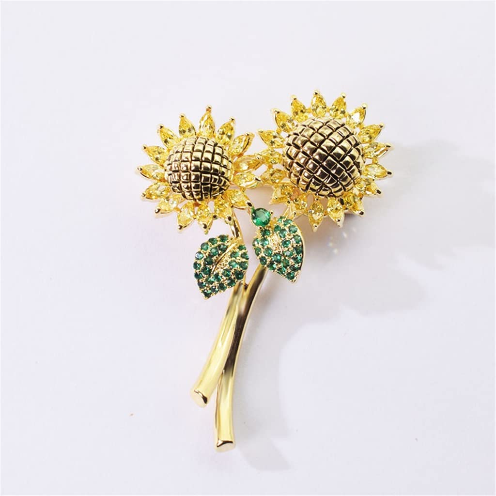 Broche tournesol jaune pour pull en maille et vestes de mi-saison - 5