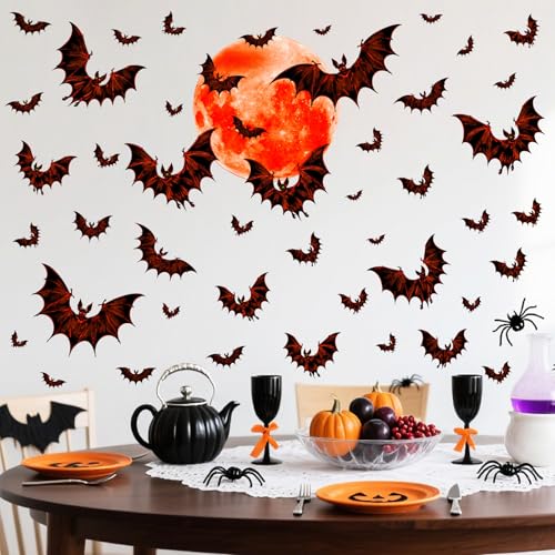 Vinilo Decorativo Murciélagos Halloween 29.97x29.97 cm