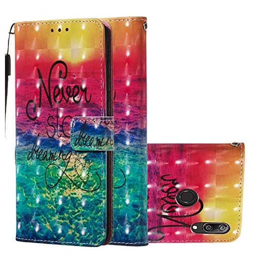 HMTECH Coque Galaxy A10,Portefeuille Etui Housse pour Samsung Galaxy A10 Coque 3D Luxu Paillette Paillon Fleur Anime PU Cuir Flip Wallet Étui Coquille Couverture pour Samsung Galaxy A10,YB Dreaming