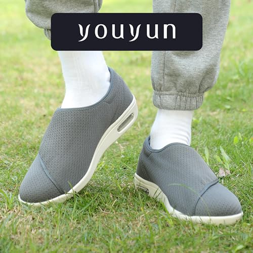 youyun Orthopedic Shoes for Women, Wide Fit Slip On Sneakers for Diabetics, Plantar Fasciitis and Swollen Feet Support, Lightweight Comfort and Breathable (Size 6-10)4