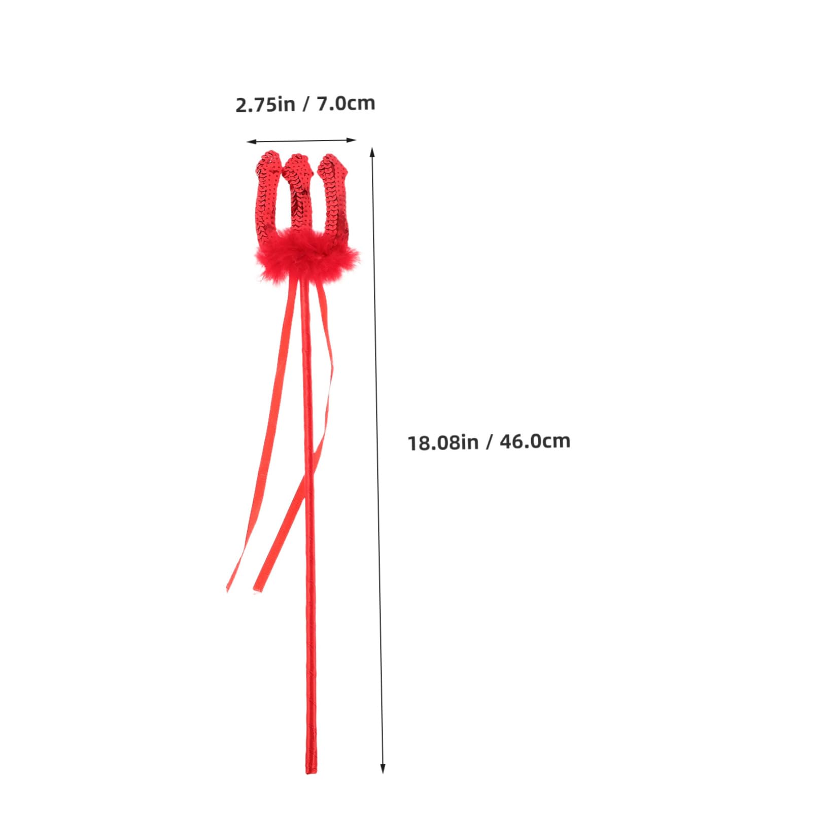 CIYODO Delicate Devil Trident Halloween Accessory For Themed Parties Costume Glitter With For Men And Women