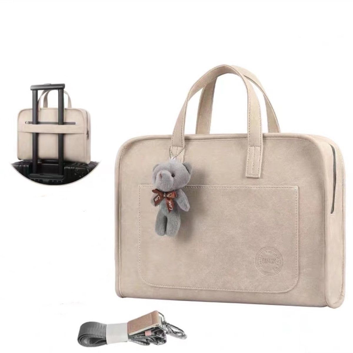 NALACAL 360° Protective Laptop Shoulder Bag Sleeve Case for 13-14.2 inch Notebooks, Compatible with 14 inch New MacBook Air Pro Max M1 M2 M3, HP, Dell, Asus, Acer, with Airbags, Handle