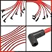 A-Premium 10.5MM High Performance Spark Plug Wire Set Compatible with Chevrolet HEI SBC BBC 350 383 454 Engine, 9PCS, Red