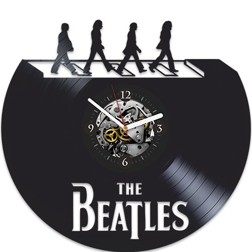 The Beatle Vinyl Record Wall Clock Rock Legends Band Fab Four - Les Beatles, Paul McCartney, John Lennon, RIngo Starr, George Harrison The Beatle Vinyl Record Wall Clock Rock Legends Band Fab Four