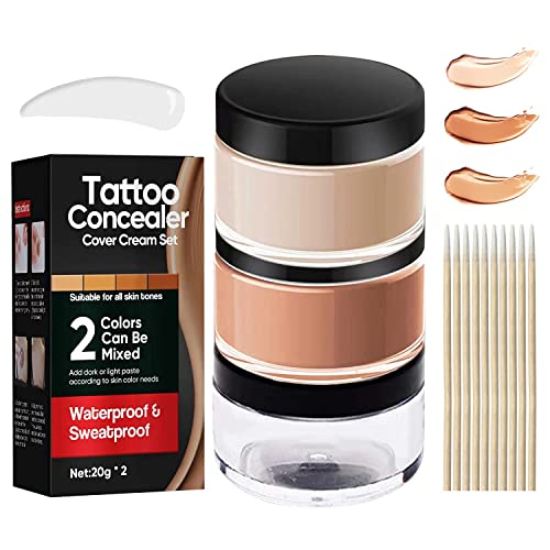 Tattoo Cover Up Makeup Waterproof, Tattoo Concealer, Waterproof and Sweatproof, Suitable for Spots,