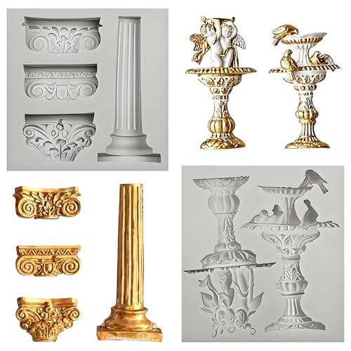 Roman Column Silicone Mold, Decorative Mold for Columns and Angels