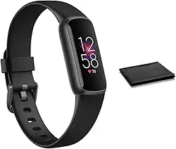 Fitbit Monitor de luxo, atividades e bem-estar – monitor de estresse, sono e frequência cardíaca 24 horas por dia, 7 dias por semana, visor colorido, preto/grafite, tamanho único com faixas pequenas e