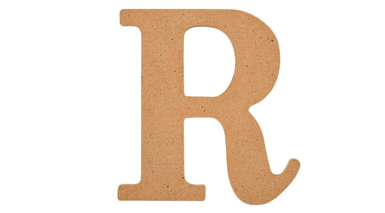 MDF Wooden Alphabets Letters Cutouts Big Size for Wall Decoration Decor Walls Hanging Large for Birthday Family Wedding Anniversary Art Craft Letter 9 inch (R)-picture-11