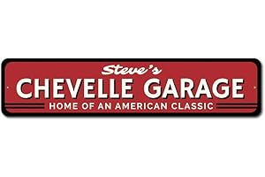 Customizable Chevelle Garage Sign: A Showstopping Wall Decoration