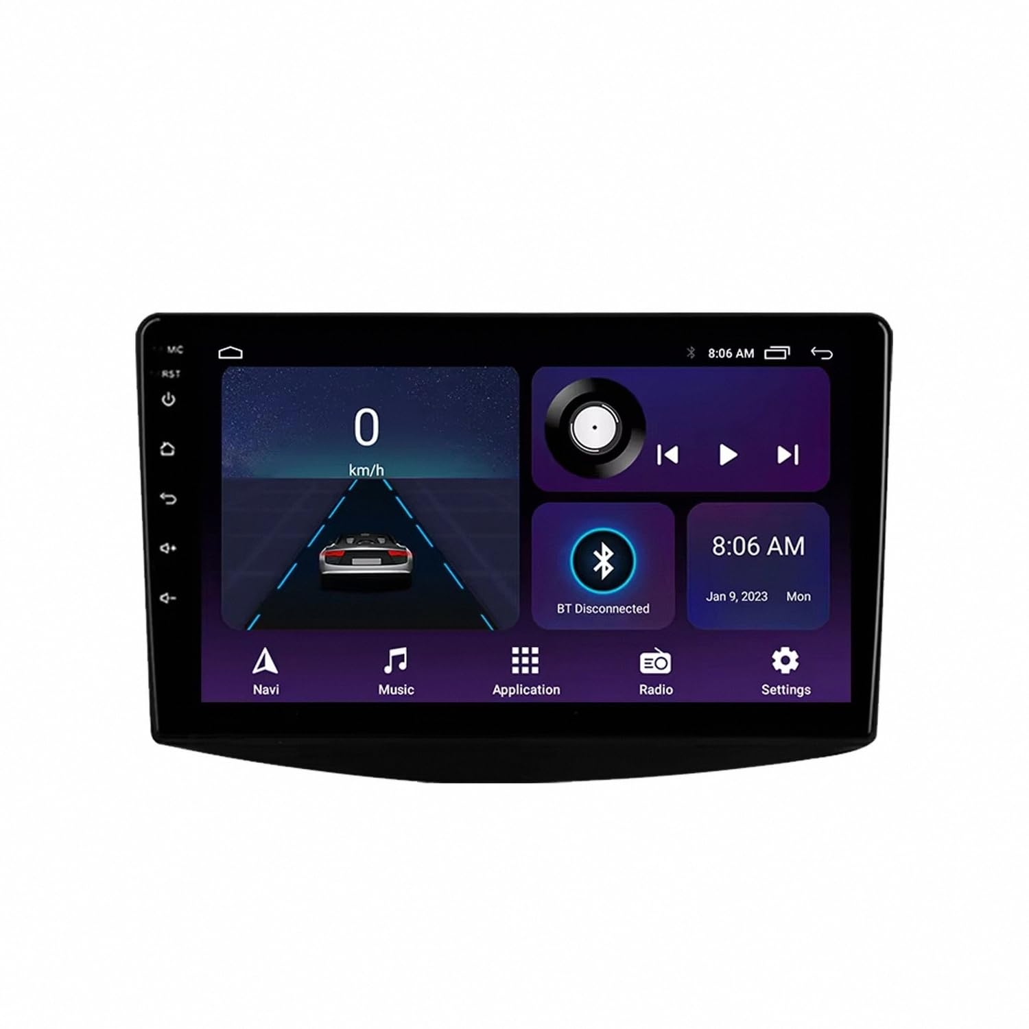 Autoradio touchscreen display con Android Auto inalámbrico y procesador de 4 núcleos 8