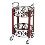 Kitchenhotel trolley-Jack Mall Schönheits-Auto, medizinischer Getränk-Internet-Café-Klubhaus-Luftfahrt-Haushalts-Laufkatze, Last 50 Kilogramm (Farbe : Silber)