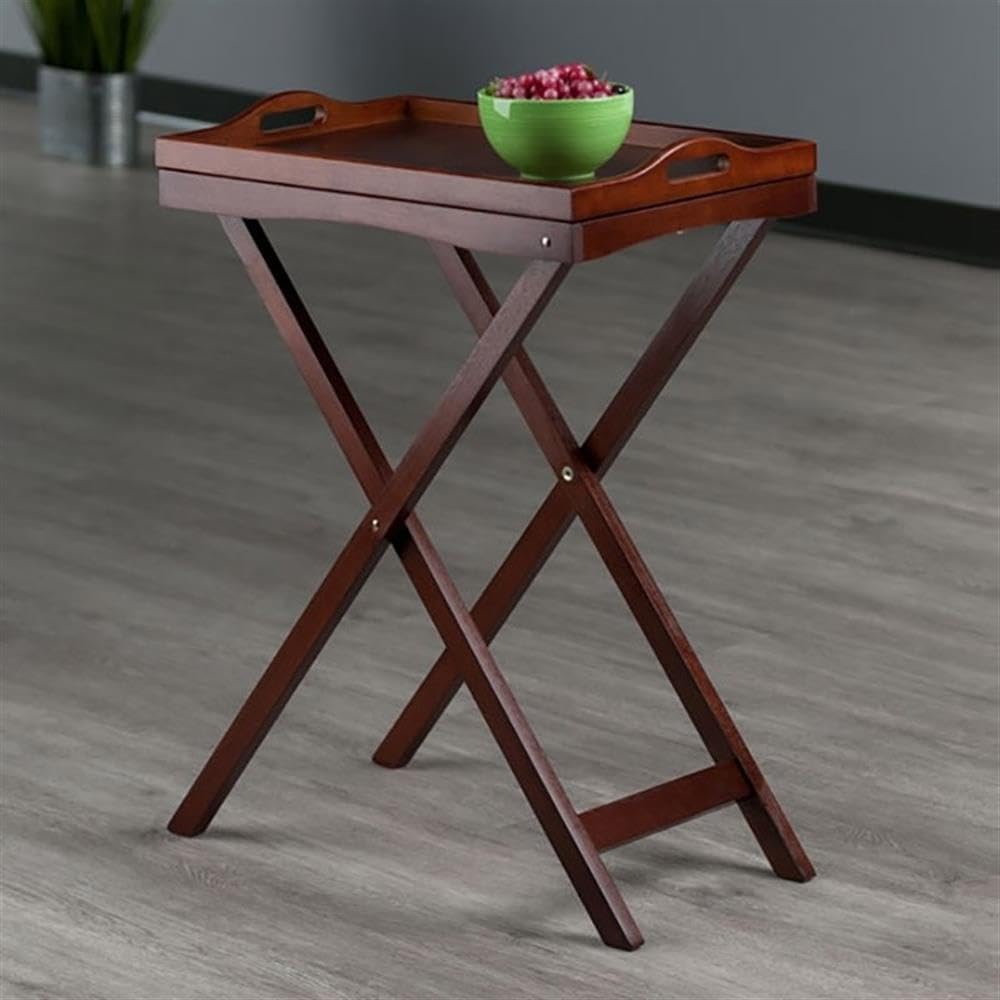 Pemberly Row Rectangle Solid Wood End Table, Walnut Finish, 29.53" H x 24.02" W x 14.65" D, Transitional Coffee Accent Table with Lower Shelf for Living Room