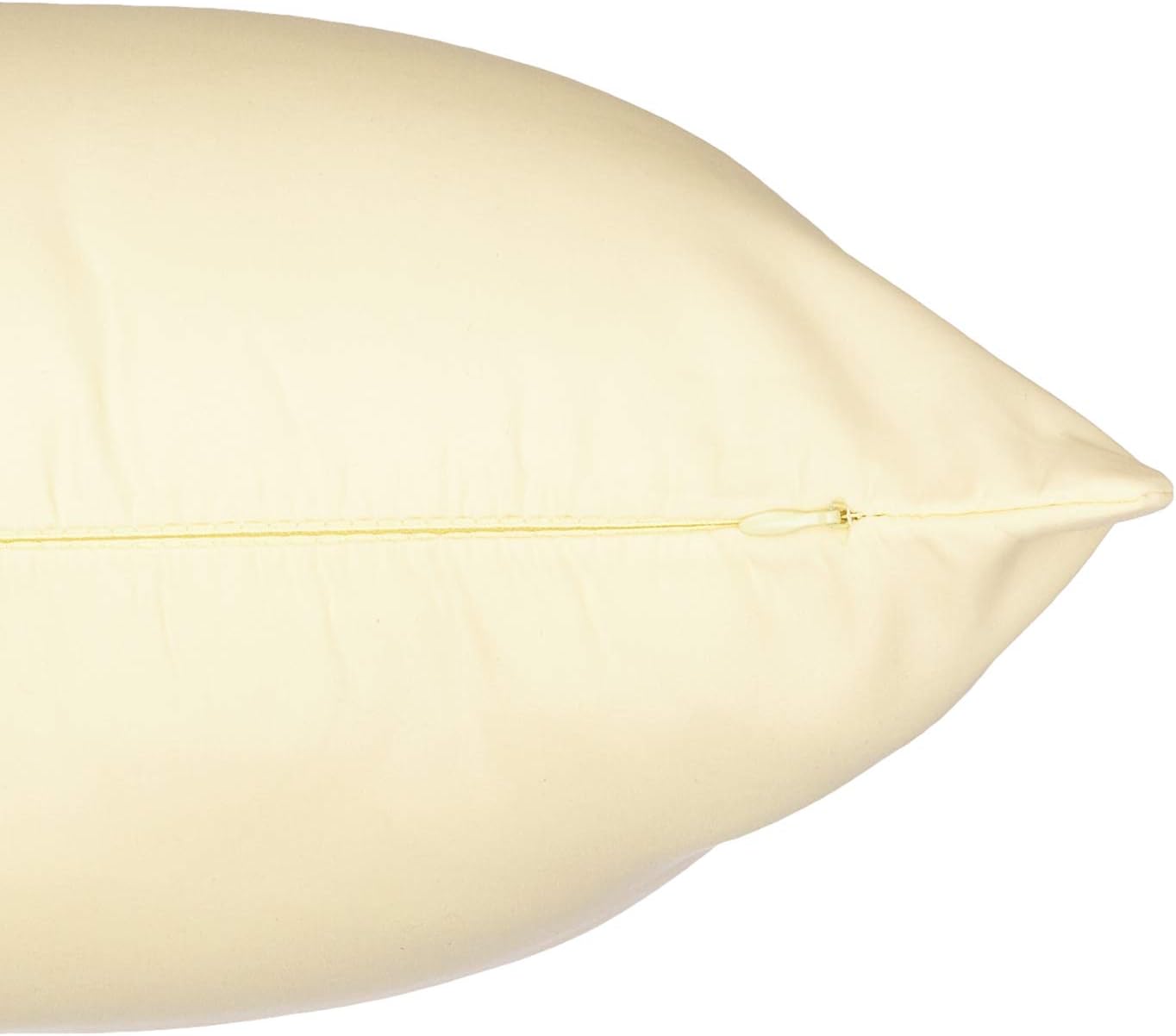 Deconovo Super Soft Home Decorative Pillowcase Cushion Cover with Invisible Zipper for Chair 18 x18-Inch, Light Yellow, Set of 4