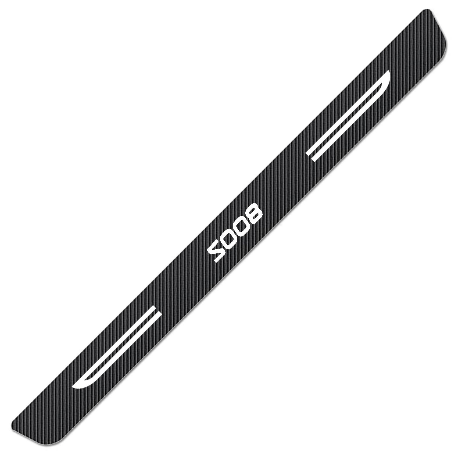 WXH97F Car Rear Bumper Protector for Peugeot 5008 2009-2025 2026 Carbon Fiber Boot Sill Guard Anti-Scratch Luggage Protective Sticker Self-Adhesive Waterproof Strip 90cm