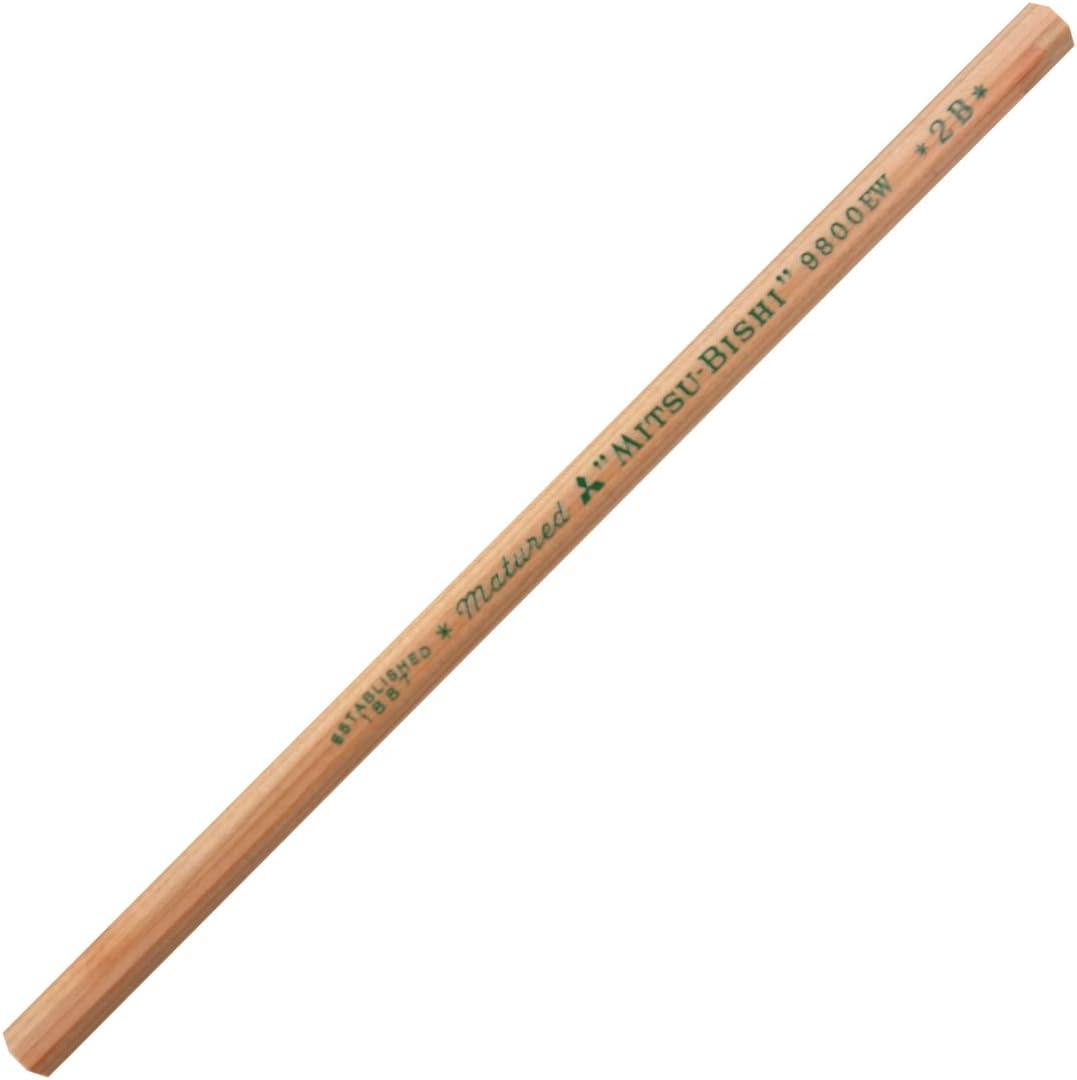 Mitsubishi Pencil K9800EW2B Recycled Pencils, 9800EW, 2B, 1 Dozen