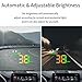 AZIJYV Heads Up Display for Cars, Car HUD H4, GPS Speedometer, First Colorful, Large Font Digital Speedometer GPS with Speed, Compass, Automatic Sensing, Speeding Alarm, Suitable for All Cars.