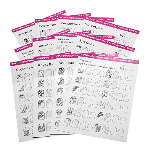 Modello per esercitazione nail art disegno pittura libro di esercizi strumento di apprendimento per principianti modelli intagli linee di diamanti
