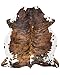 HIDES BAZAAR Brown Brindle Cowhide Rug, Premium Quality Natural Leather Hide, Area Rug (6x8ft)