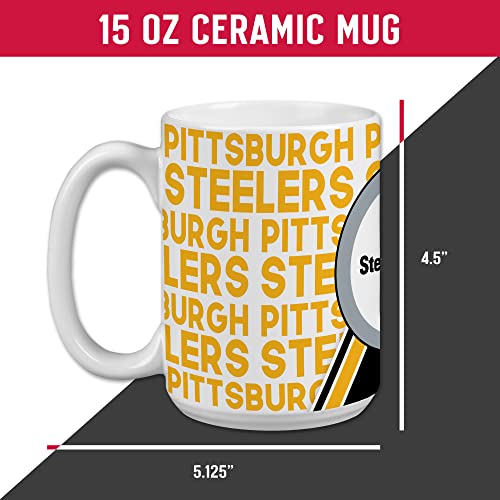 Image of Rico Industries NFL Football 15 oz White Ceramic Mug