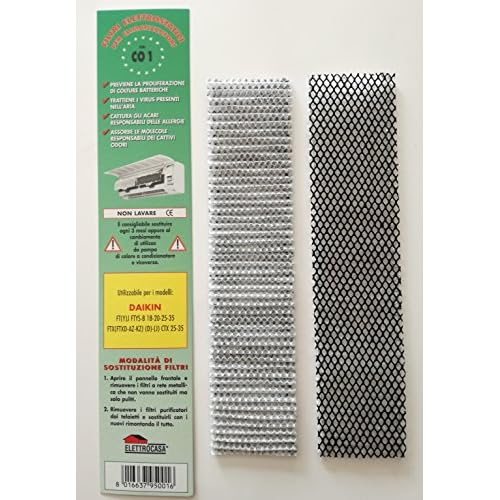 CO1 2-Stück-Packung elektrostatische Filter für Klimaanlagen Klimaanlage Daikin FT (Y) FTYS-B 18-20-25-35 / FTX (FTXD-AZ-KZ) (D)-(J) CTX 25-35