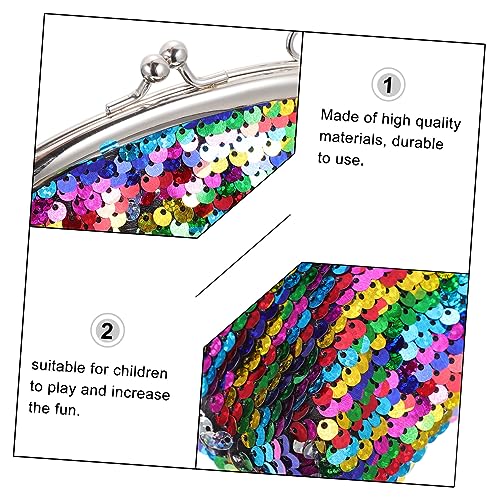 VANZACK 1pc Shiny Sequined Bowknot Shoulder Bag Portable Purse for Girls for and Outings Stylish Handbag Capacity2