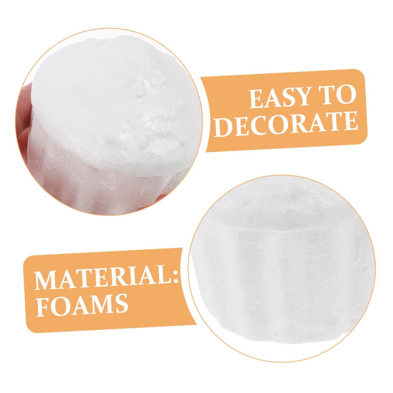 PRETYZOOM 5 pièces Lot de Modèles de Gâteaux Mousse Réutilisables Cupcakes DIY Légers et Rigides pour Décoration et Entraînement Créatif Accessoires Manuels pour Présentation