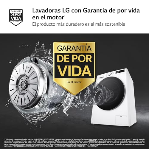 Miniatura 6 de Lg F4dr6009a1w Lavasecadora Inteligente Ai Direct Drive Tm, Lavadora Secadora, Turbowash 360 , 9 6kg, 1400rpm, Un 10 Más Eficiente Que A Lavado D Secado , Serie 600, Blanca