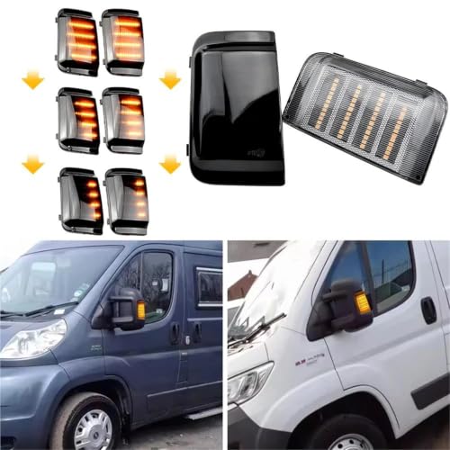 Intermitente LED dinámico Citroen Jumper con luz secuencial ahumada para espejo 3