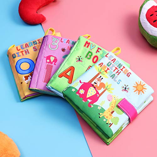 4 Pcs Brinquedos Infantis Brinquedo De Bebê Conjunto Infantil Livro De Pano De Bebê Brinquedos Para