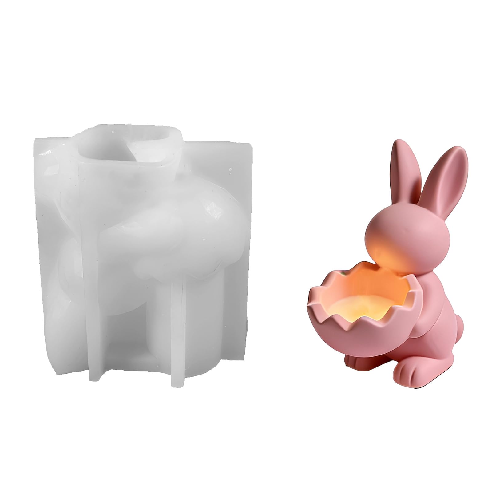 LUCKGONI Food Grade Silicone Mould for Creating Eggs Shell Rabbits Decorations Easy to Release for Craft and Holidays