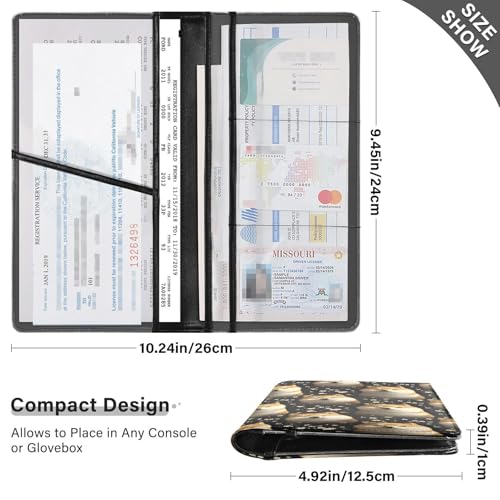 Car Registration and Insurance Holders Dogs Cute Print, PU Leather for License Documents Cards3