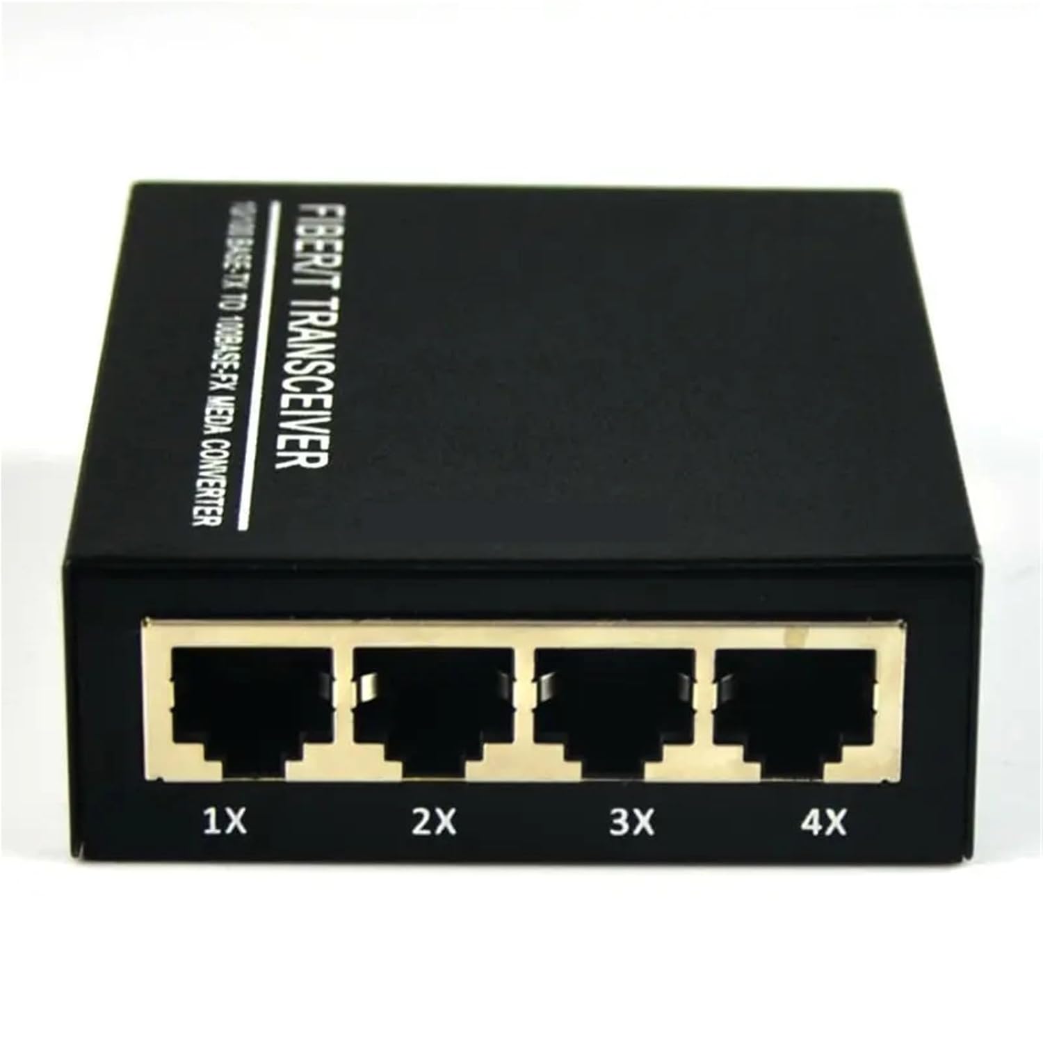 Optical Media Converter for HD Camera, 10/100M, 4 RJ45, 1 SC, Singlemode, Dual Fiber, 25km