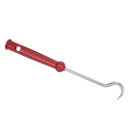 PATIKIL O-Ring 45 Degree Hook 240mm, Oil Seal Gasket Precision Screwdriver Puller Remover Removal Tool, Red