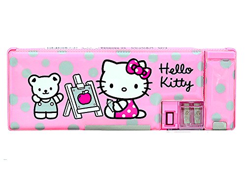 Amazon | ハローキティ 両面筆箱 鉛筆削り付き KT9303-2(ピンク・水玉