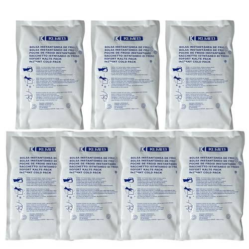 Bolsa de Frío Instantáneo Aplicación Inmediata 7 unidades | Bolsas Instantáneas Hielo para Lesiones Un Solo Uso Compresas de Frío Multiusos