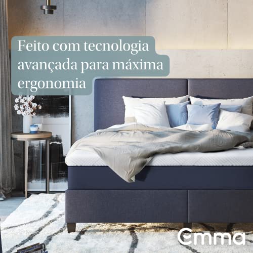 Colchão Emma Premium Hybrid Queen - Tecnologias Airgocell® e AirFlex® para máximo conforto - 158X198
