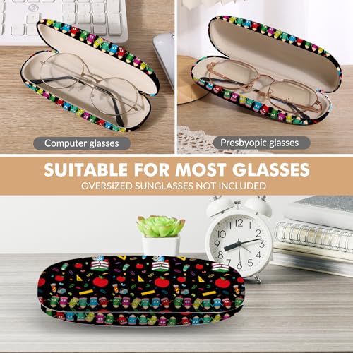Image of Glasses Case Hard Shell,Portable Protective Eyeglasses Case, Eyeglass Holder Box with Cleaning Cloth,for Women Men