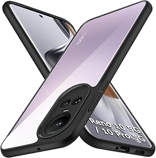 جراب شفاف قوي من V Volt مضاد للصدمات واصفرار اللون ، متوافق مع Oppo Reno 10 5G تصميم نحيف بغطاء كامل وحماية للكاميرا (أسود)