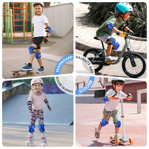 Image of BOSONER Kids /Youth Knee Pad Elbow Pads Guards Protective Gear Set for Roller Skates Cycling BMX Bike Skateboard Inline Skatings Scooter Riding Sports