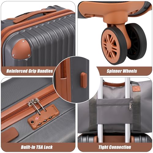 Image of Cosbarn Luggage Sets, Lightweight Durable Hardshell, 5 piece Suitcase Sets
