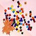 Resinta 400 Pieces/ 250 g Multicolor Mosaic Tiles Mosaic Glass Pieces with Plastic Container for DIY Crafts or Home Ornament, Semitransparent, 1 by 1 cm